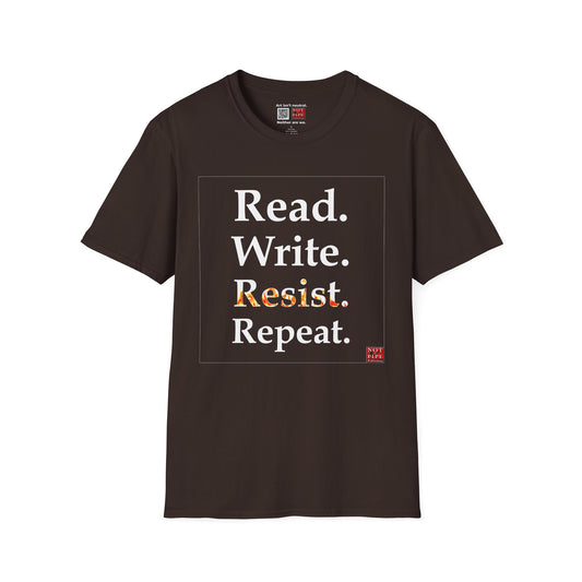 Activist Literary Statement Shirt | Read, Write, Resist