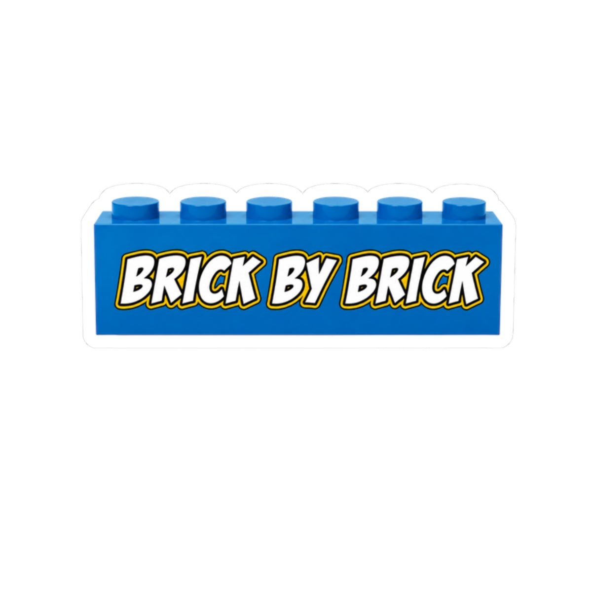 Brick By Brick Graphic Sticker | Seeking Justice. Demanding Accountability.