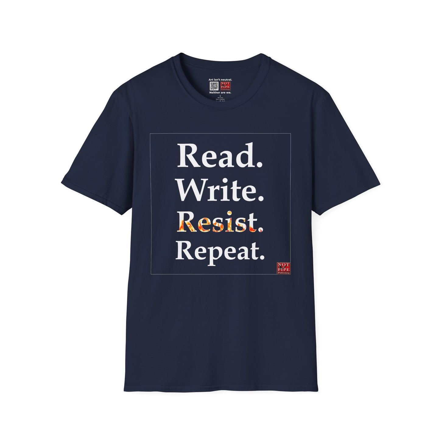 Activist Literary Statement Shirt | Read, Write, Resist