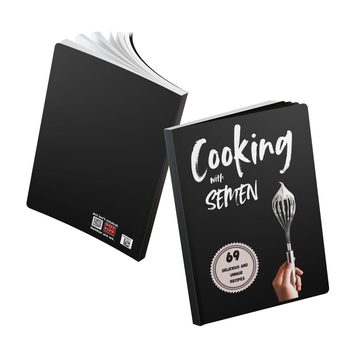 Funny Gag Gift Journal & Prank Cookbook Notebook | Cooking With Semen