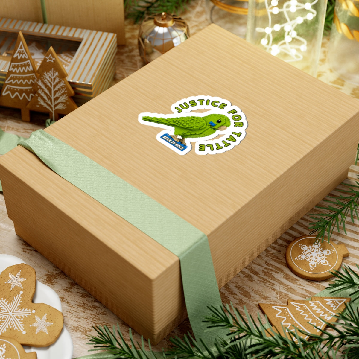 Justice for Tattle | Brick By Brick Parakeet Sticker | Support Small Business