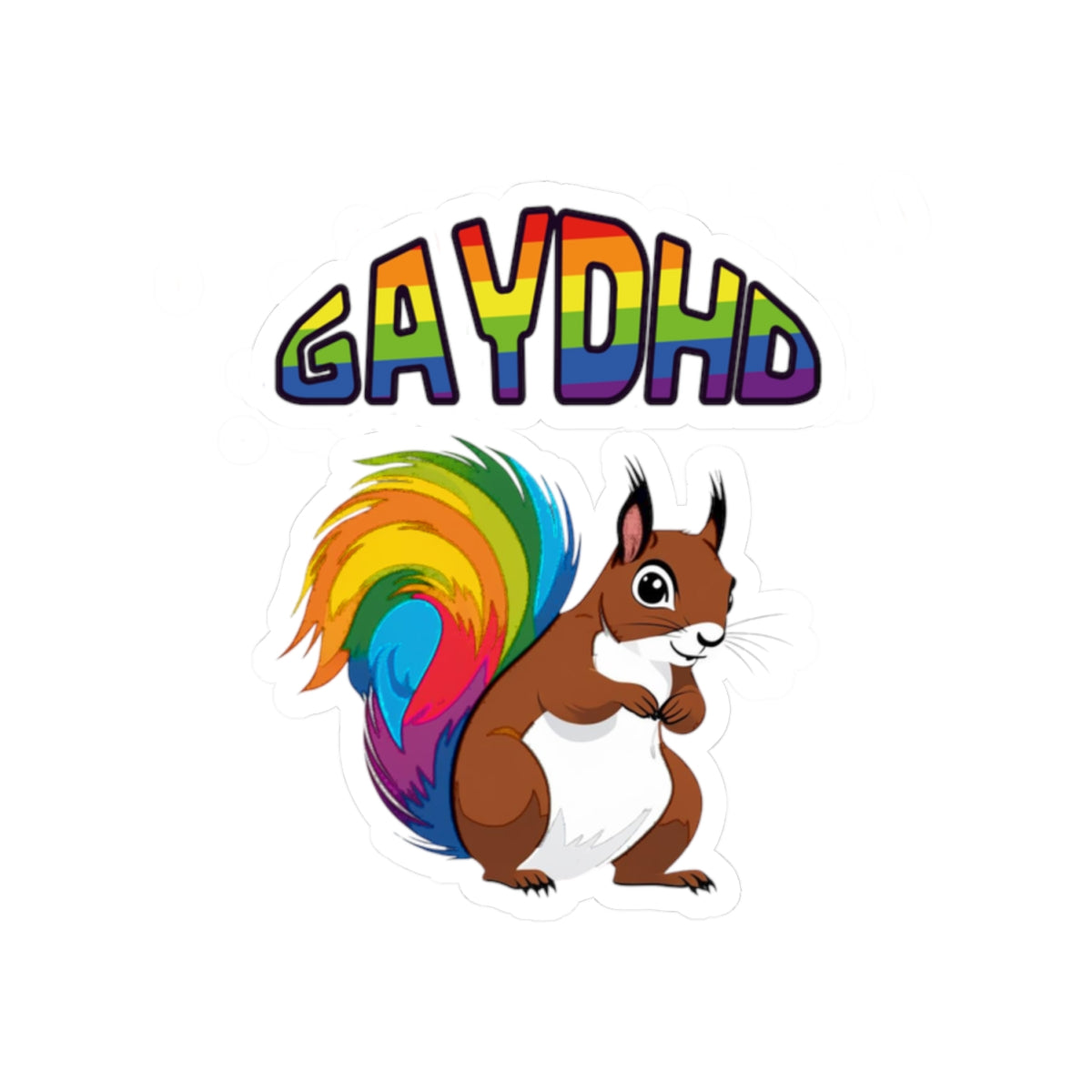 GayDHD Kiss-Cut Sticker