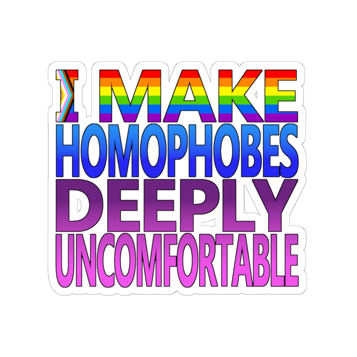 I Make Homophobes Deeply Uncomfortable Sticker