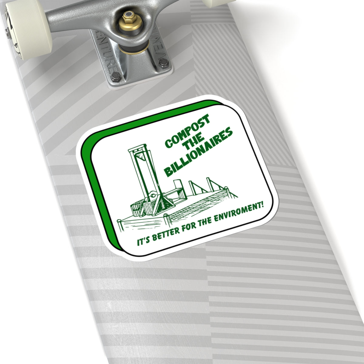 Compost the Billionaires Die-Cut Sticker – Protest & Activist Sticker