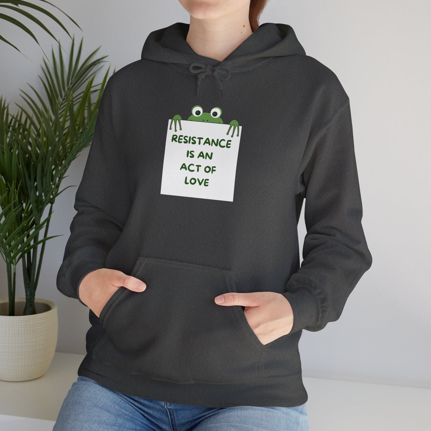 Frog Protest Hoodie | Resistance Is an Act of Love Hoodie