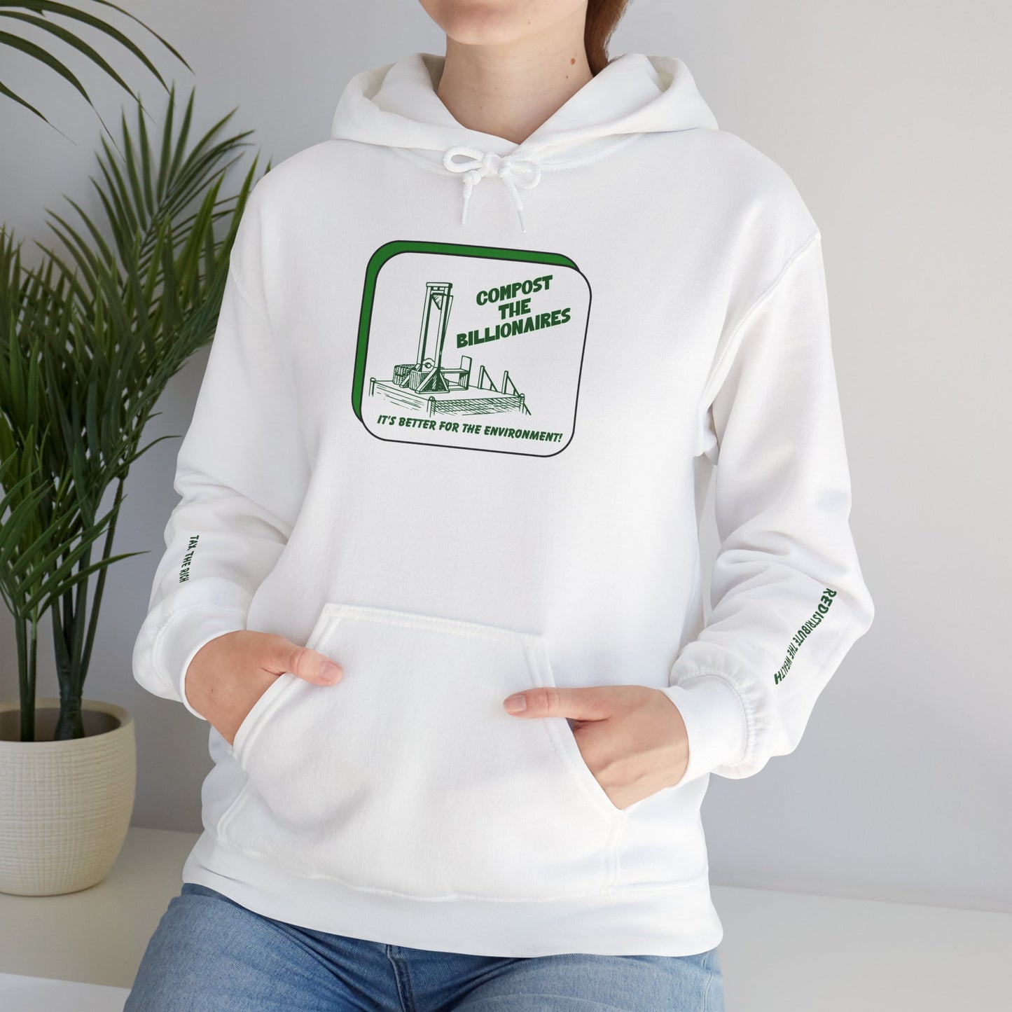Anti-Capitalist Activist Apparel | Compost the Billionaires Unisex Hoodie