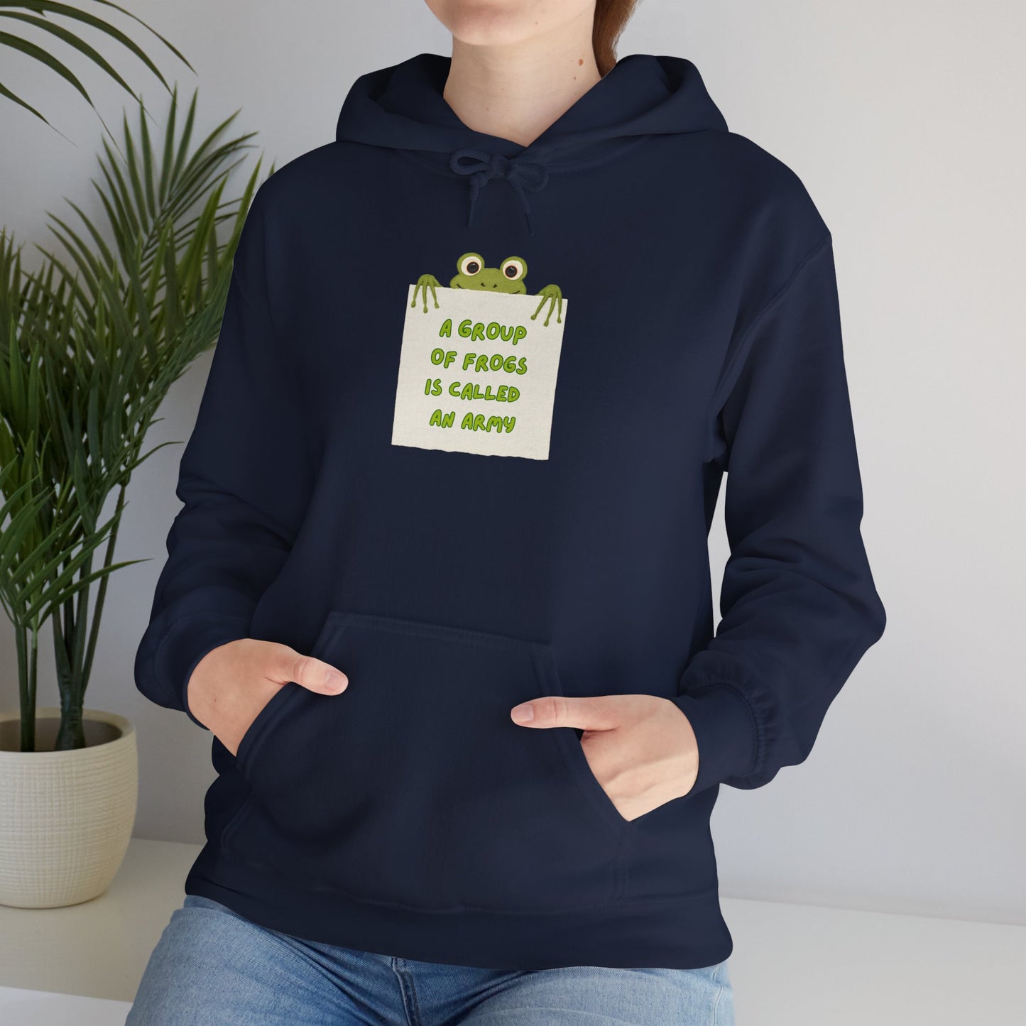 Frog Protest Hoodie | A Group of Frogs is Called an Army Hoodie