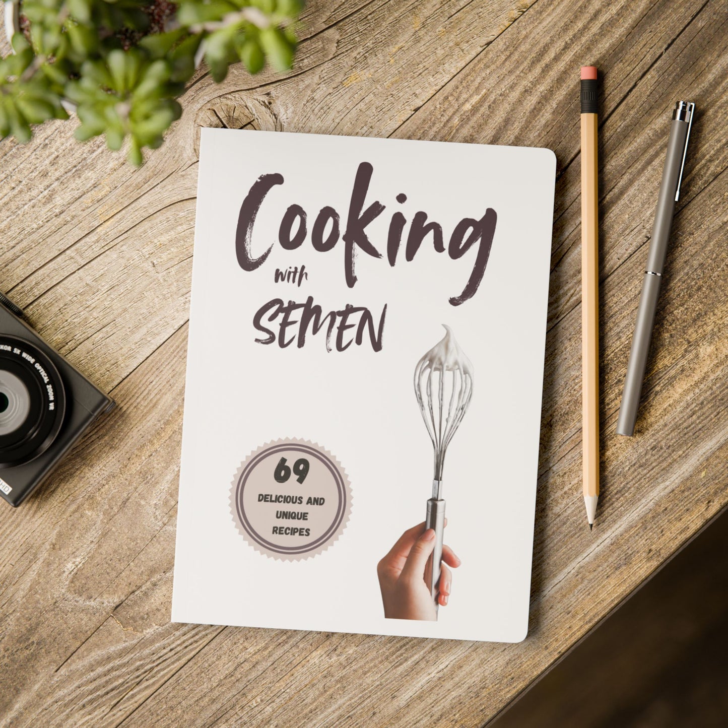 Funny Gag Gift Journal & Prank Cookbook Notebook | Cooking With Semen