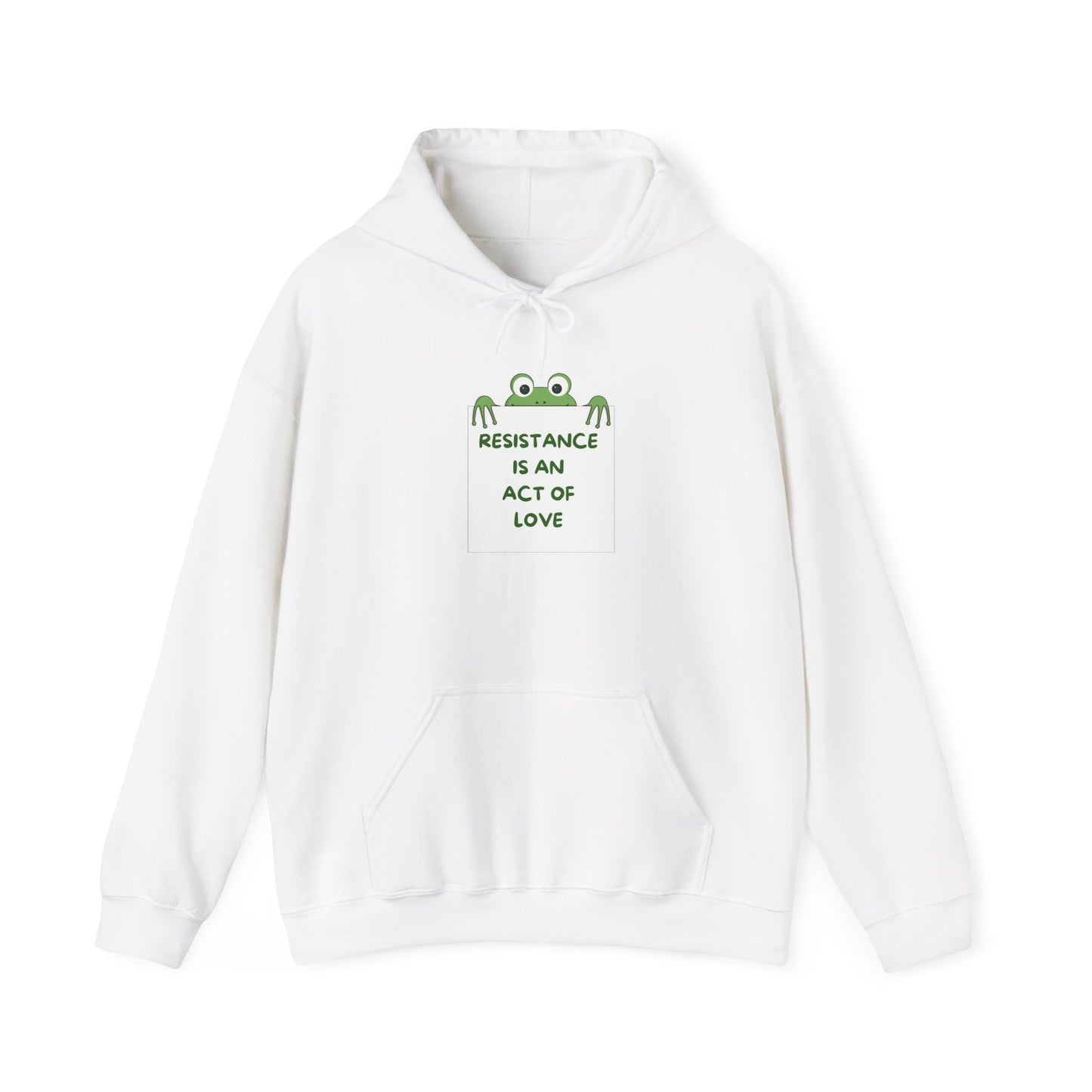 Frog Protest Hoodie | Resistance Is an Act of Love Hoodie