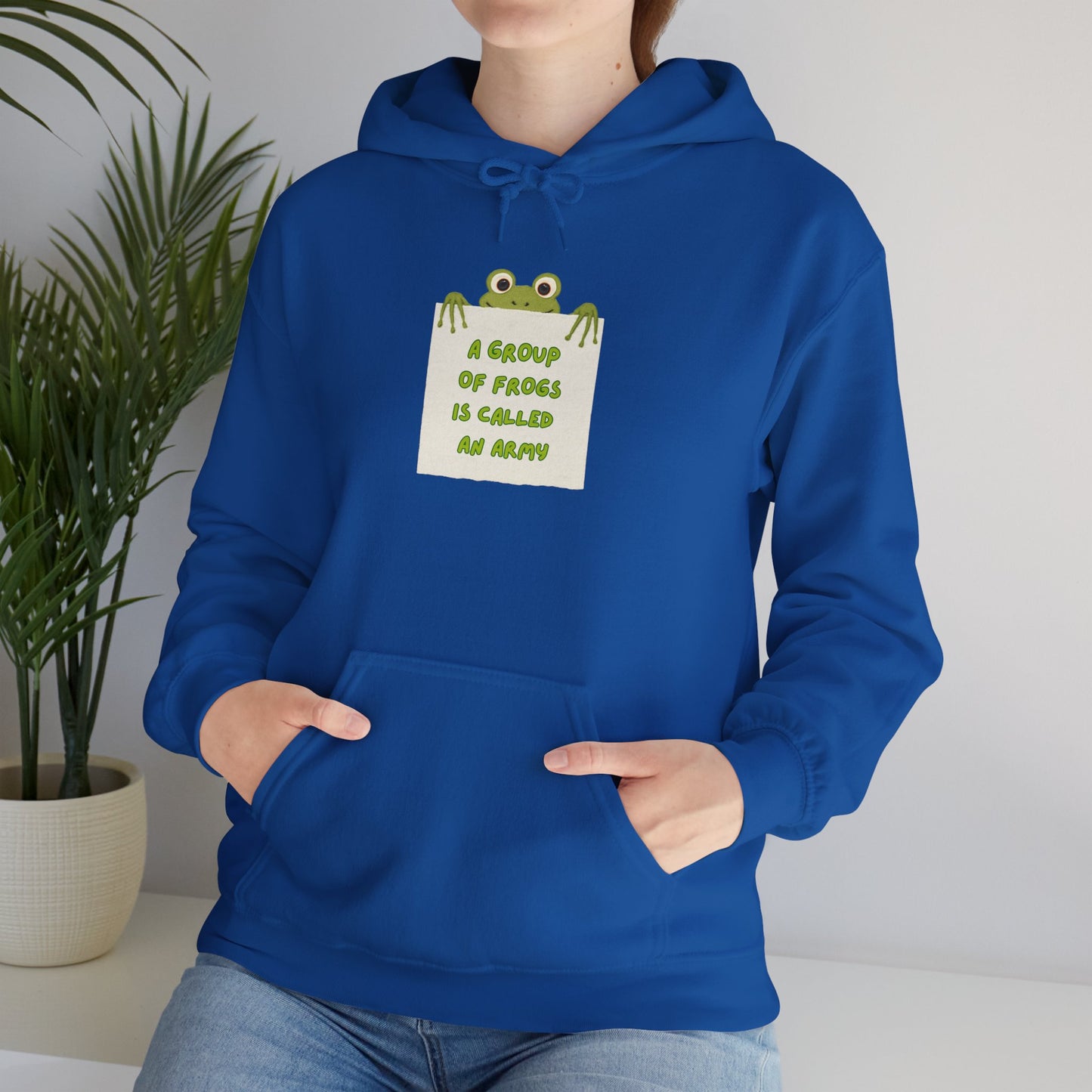 Frog Protest Hoodie | A Group of Frogs is Called an Army Hoodie