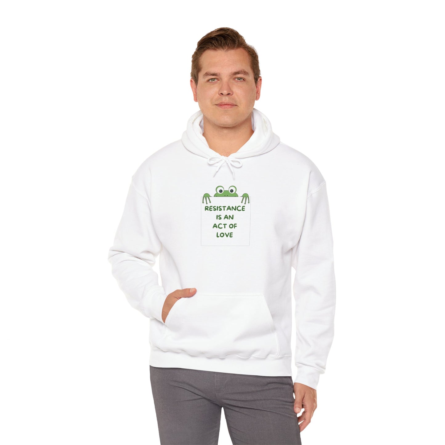 Frog Protest Hoodie | Resistance Is an Act of Love Hoodie