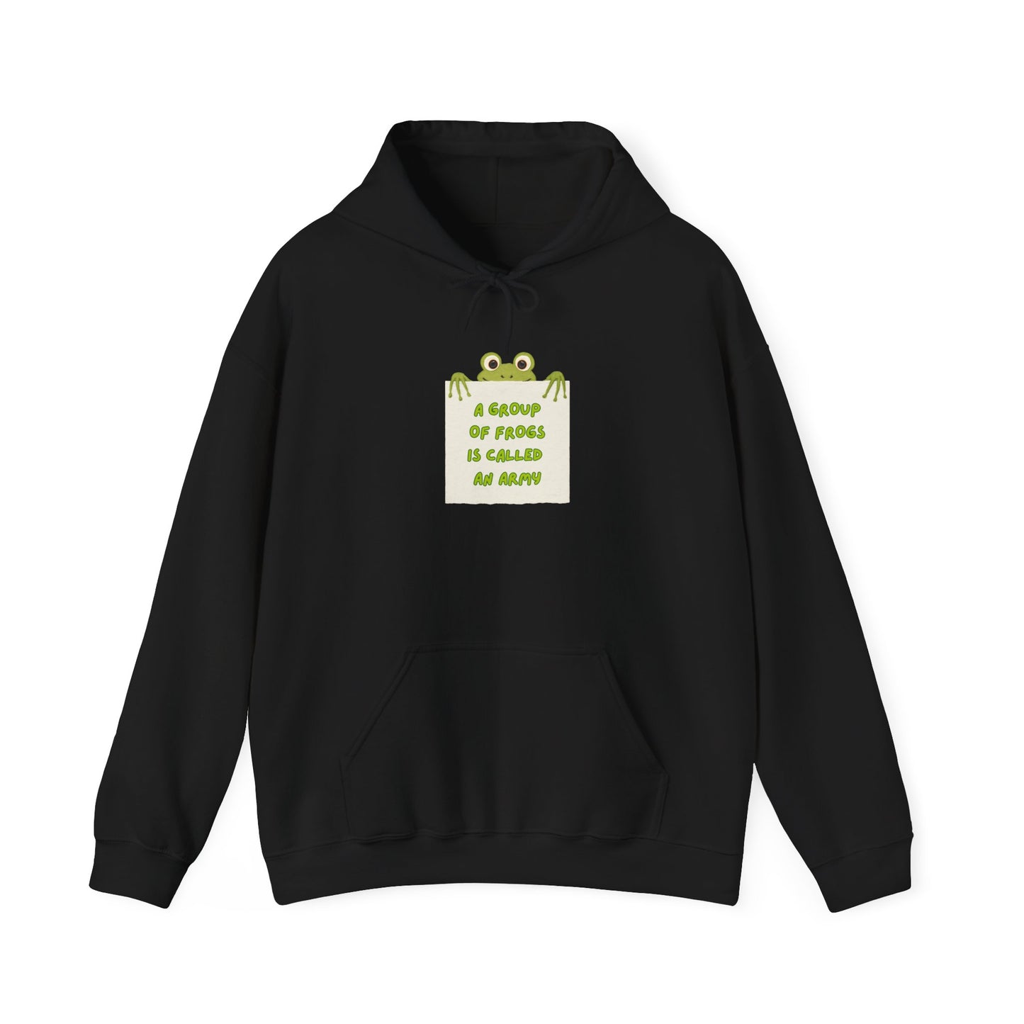 Frog Protest Hoodie | A Group of Frogs is Called an Army Hoodie