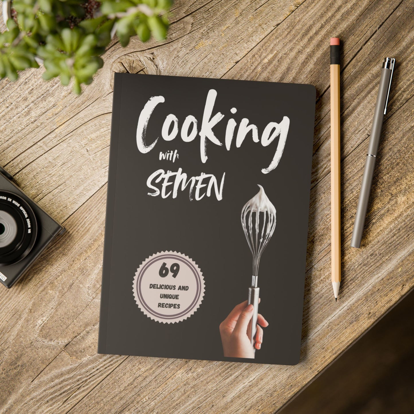 Funny Gag Gift Journal & Prank Cookbook Notebook | Cooking With Semen