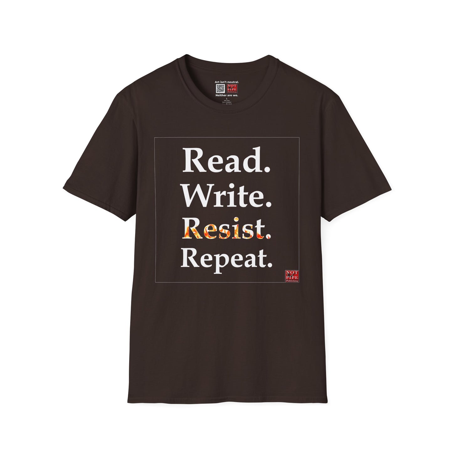 Activist Literary Statement Shirt | Read, Write, Resist