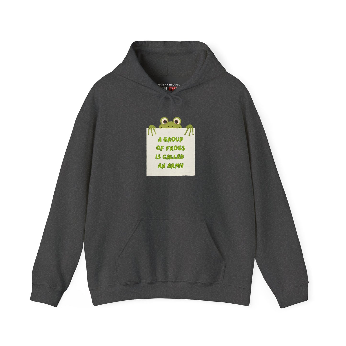 Frog Protest Hoodie | A Group of Frogs is Called an Army Hoodie