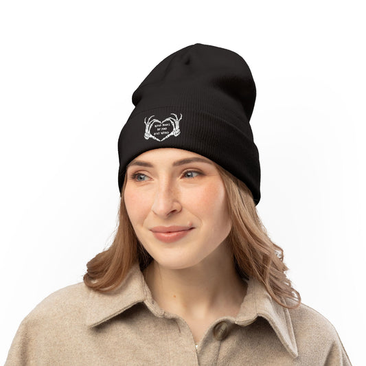 Book Lover Embroidered Knit Beanie | Read Books, Be Kind, Stay Weird