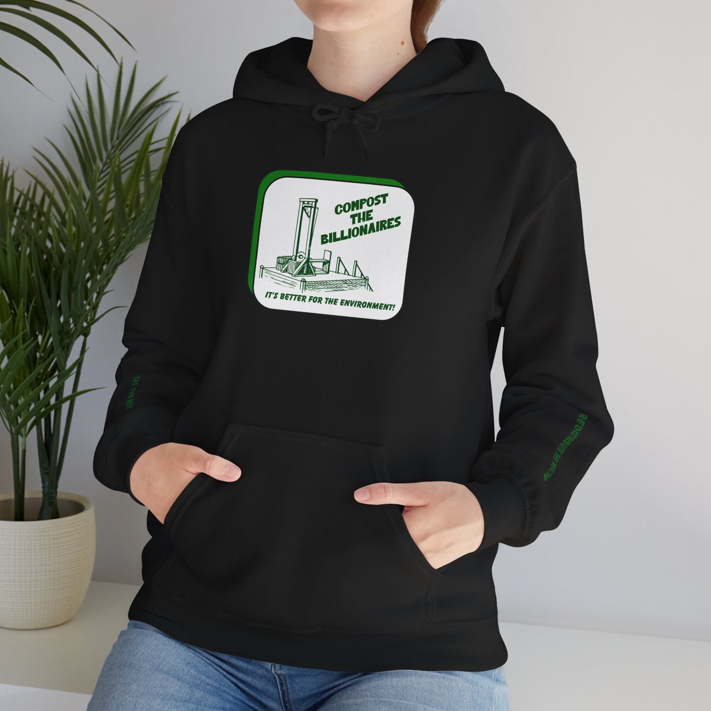 Anti-Capitalist Activist Apparel | Compost the Billionaires Unisex Hoodie