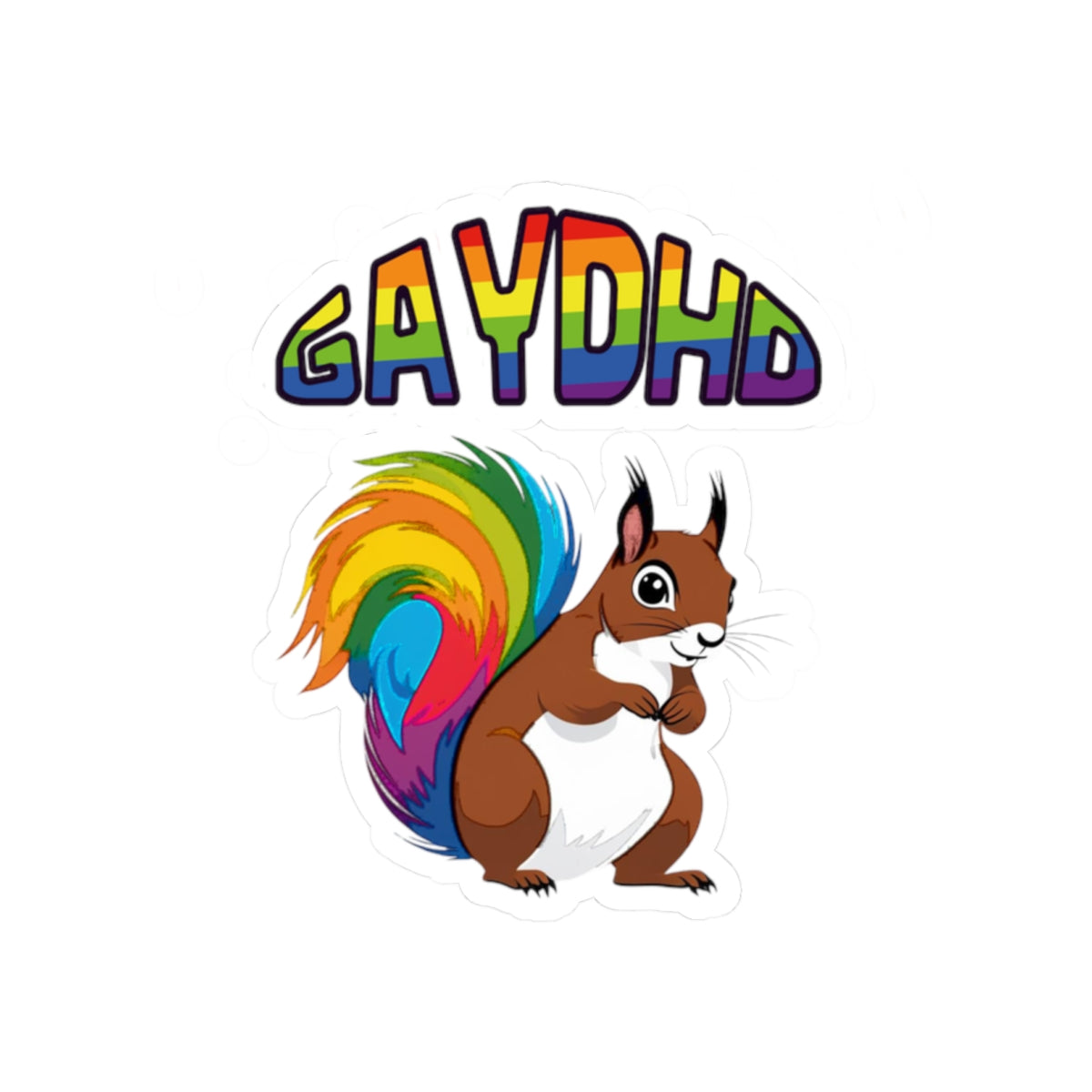 GayDHD Kiss-Cut Sticker