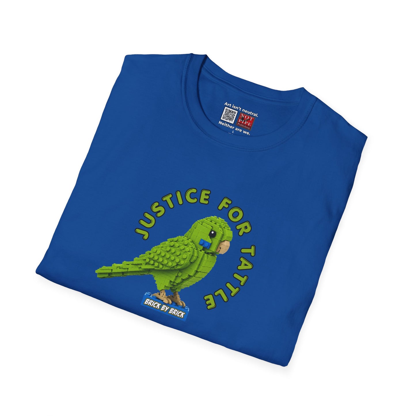 Justice for Tattle | Brick By Brick Parakeet T-Shirt | Support Small Business
