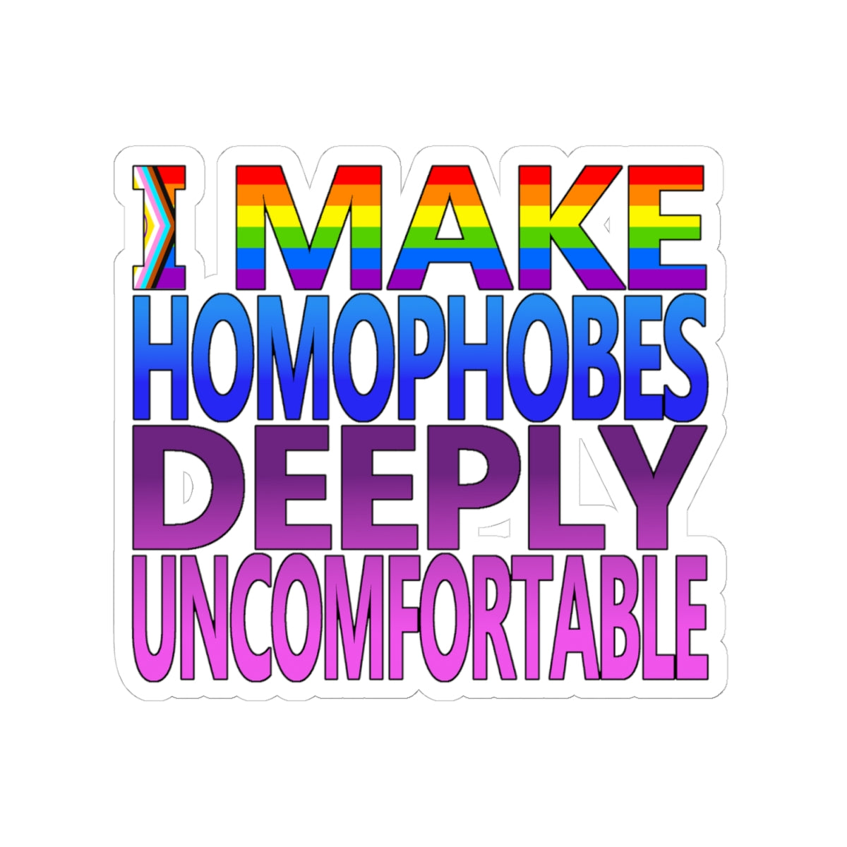 I Make Homophobes Deeply Uncomfortable Sticker