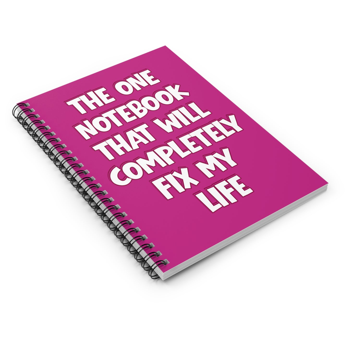 The One Notebook That Will Completely Fix My Life – Funny Self-Help Parody Journal