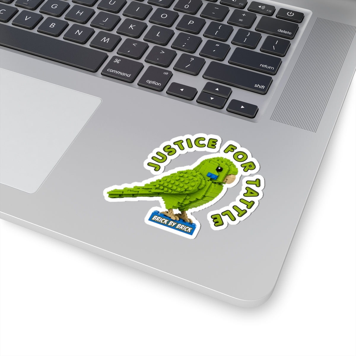 Justice for Tattle | Brick By Brick Parakeet Sticker | Support Small Business