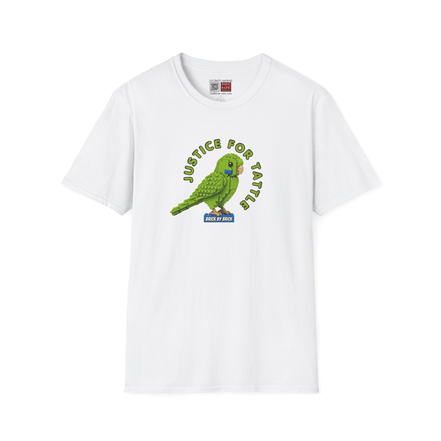 Justice for Tattle | Brick By Brick Parakeet T-Shirt | Support Small Business