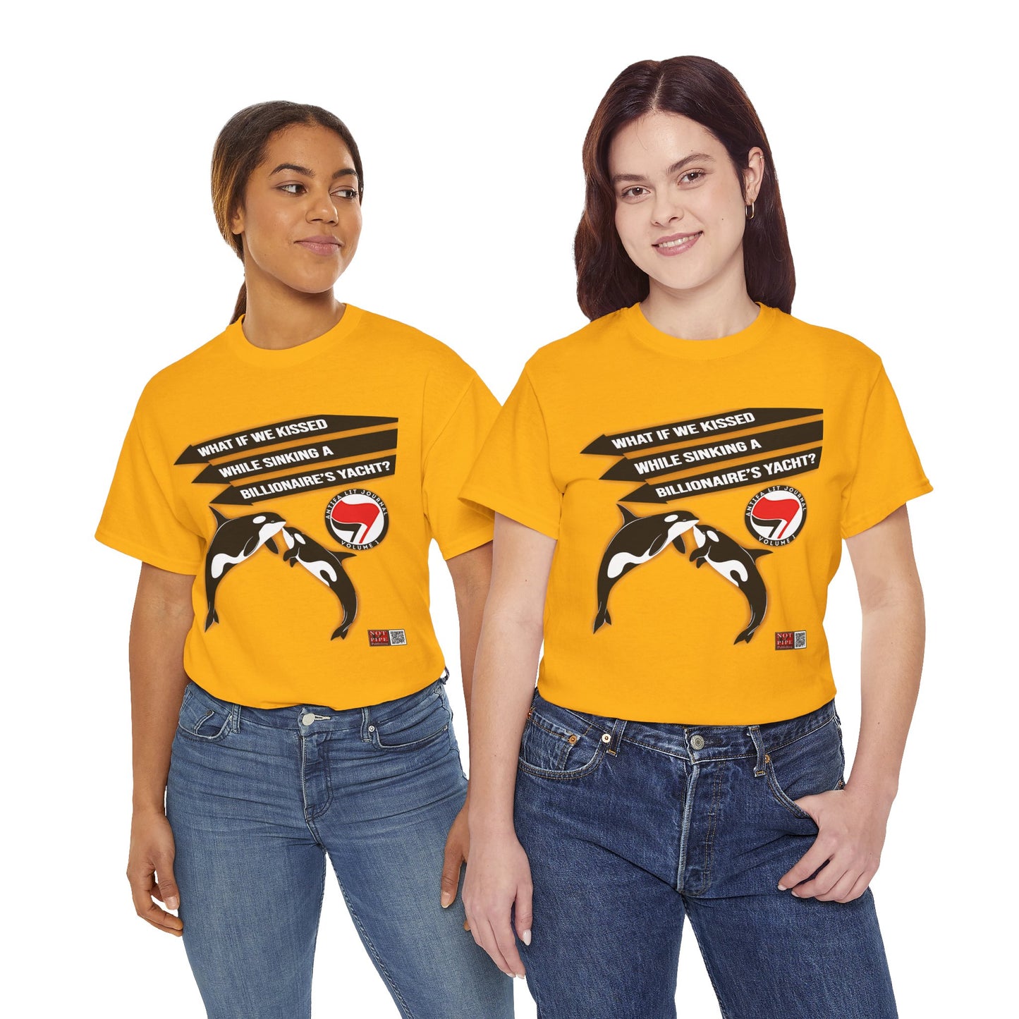 Anti-Capitalist Protest Shirt | What If We Kissed While Sinking a Billionaire's Yacht