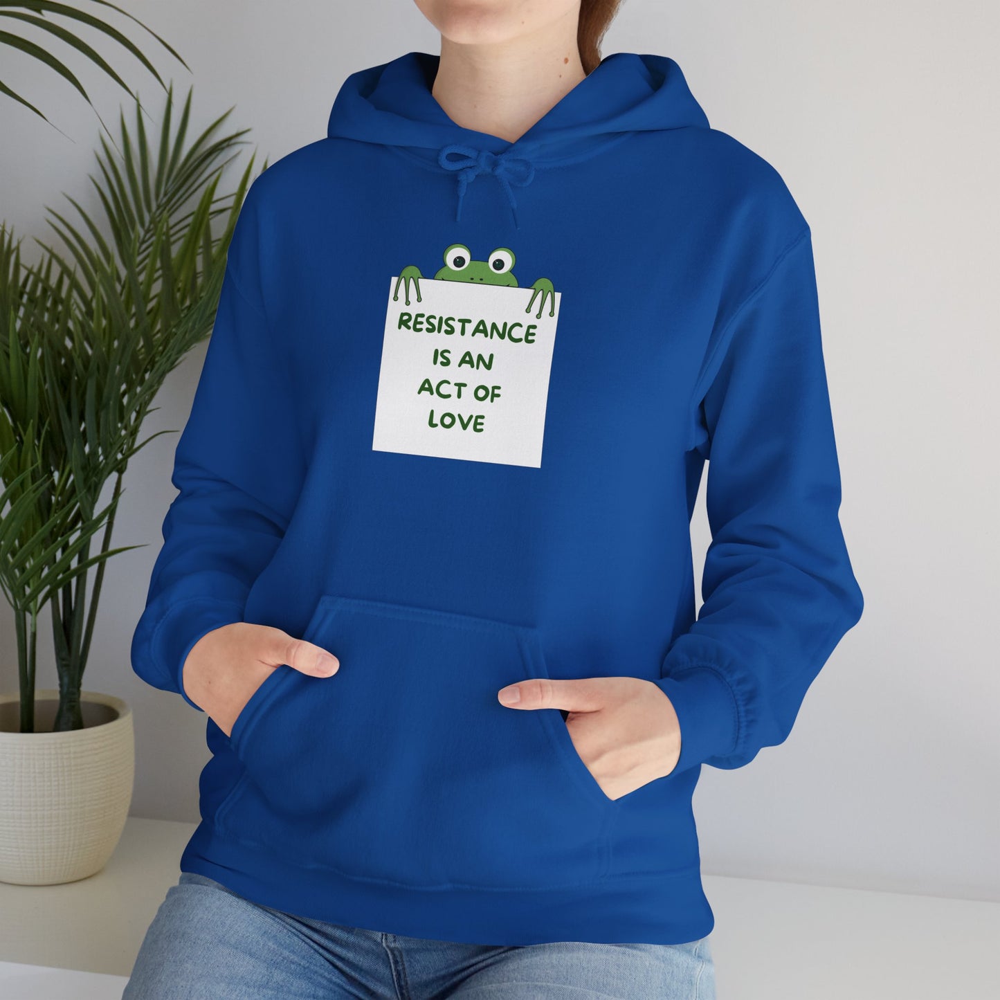 Frog Protest Hoodie | Resistance Is an Act of Love Hoodie