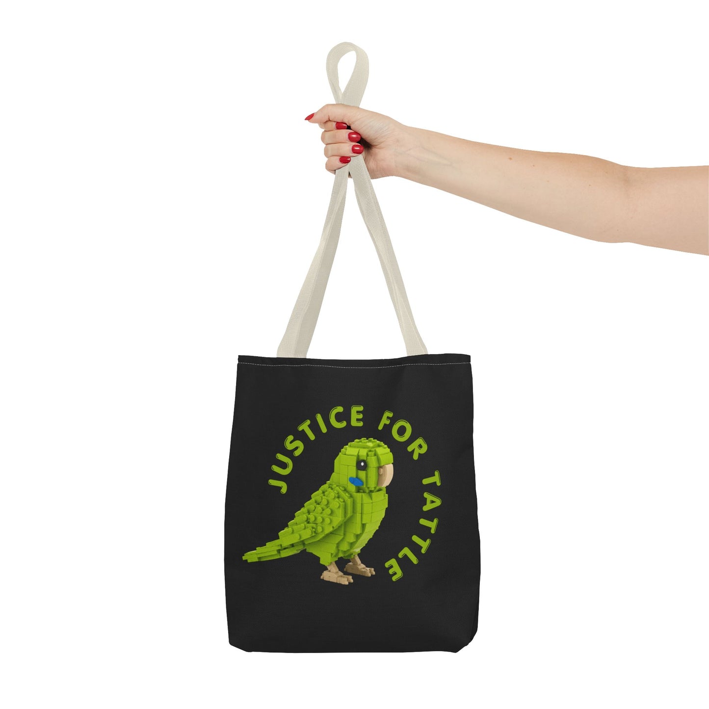 Justice for Tattle | Brick By Brick Parakeet Tote Bag | Support Small Business