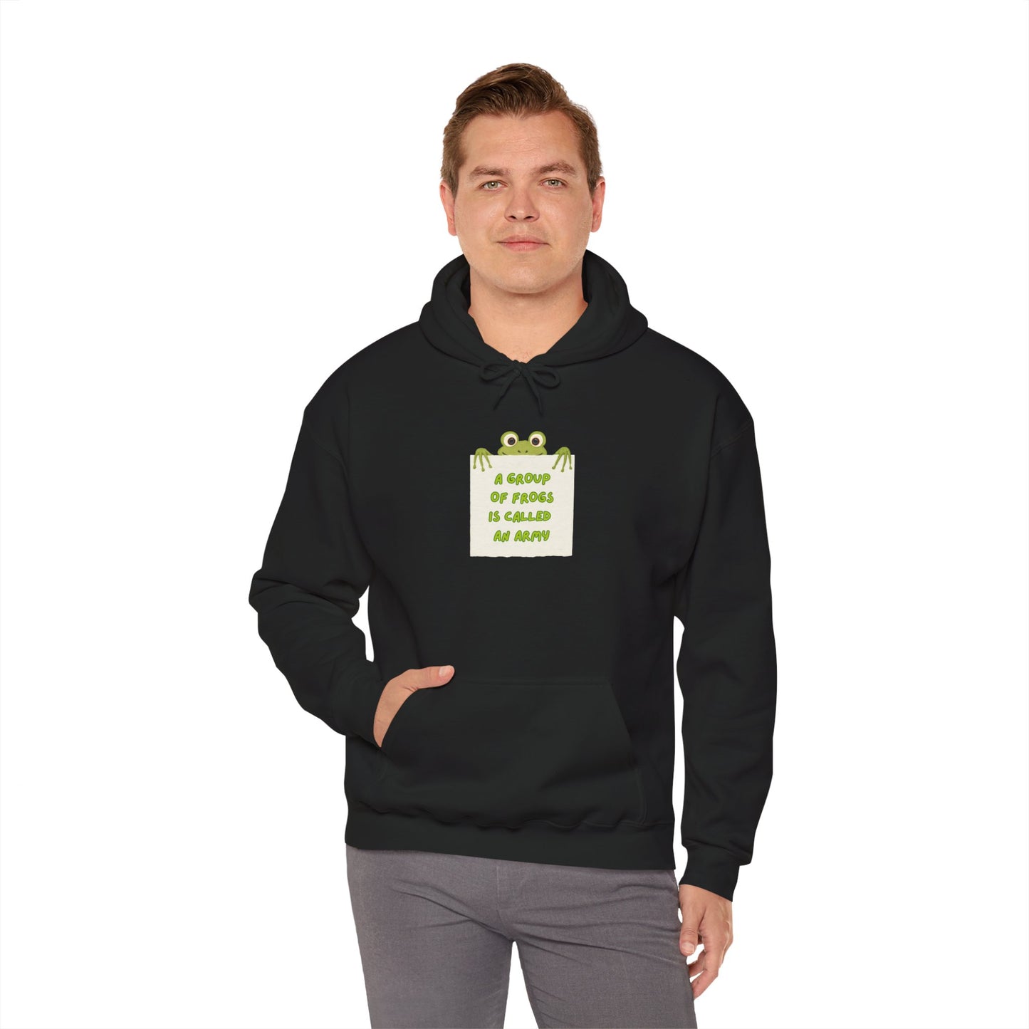 Frog Protest Hoodie | A Group of Frogs is Called an Army Hoodie