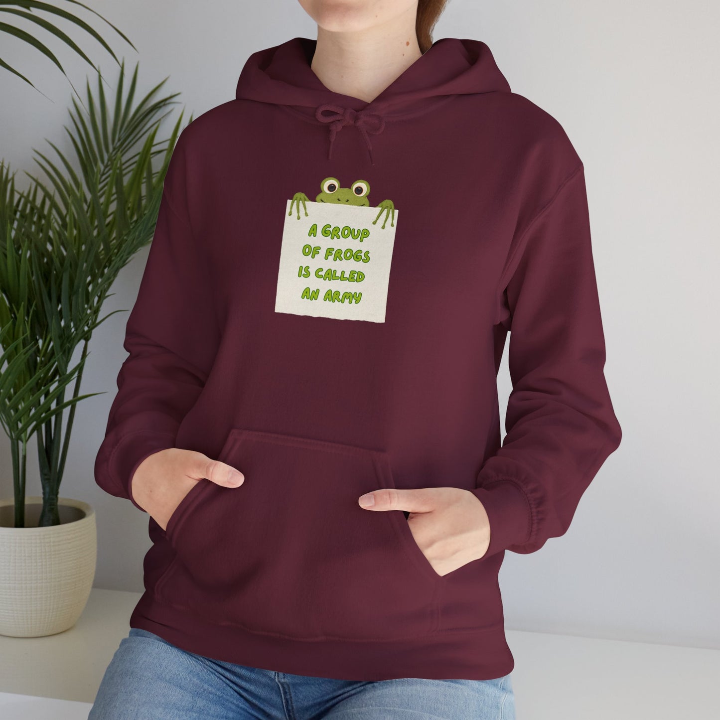 Frog Protest Hoodie | A Group of Frogs is Called an Army Hoodie