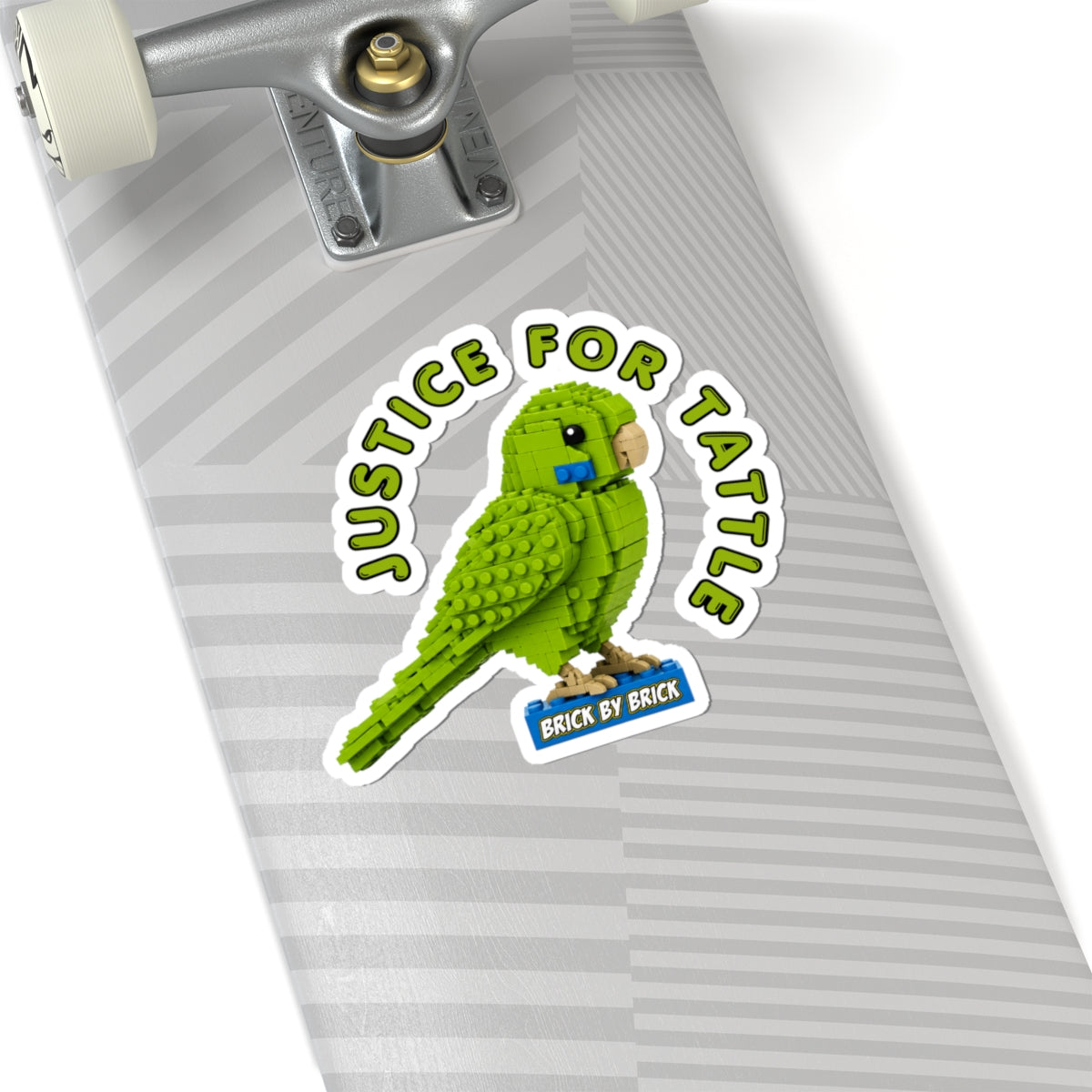 Justice for Tattle | Brick By Brick Parakeet Sticker | Support Small Business