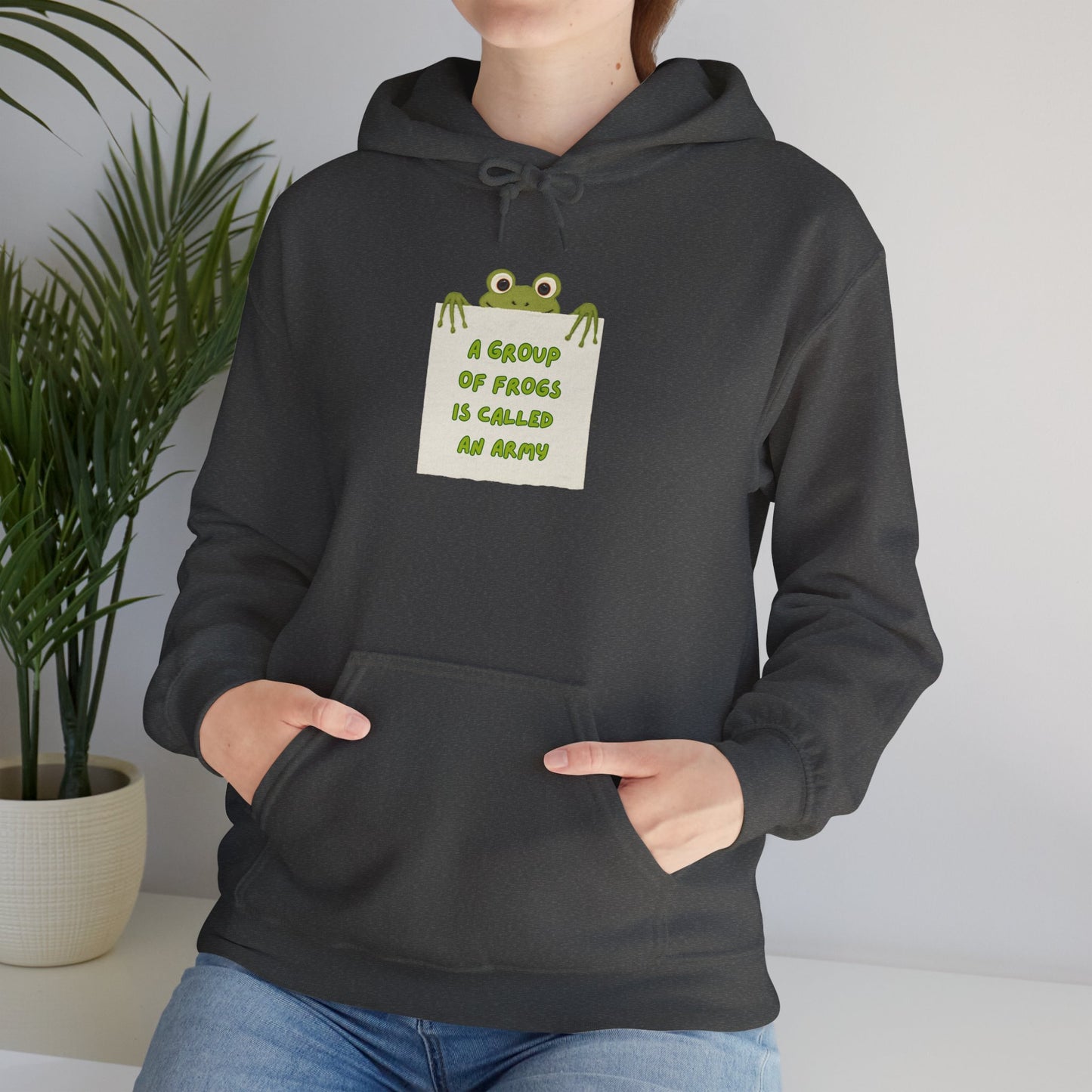 Frog Protest Hoodie | A Group of Frogs is Called an Army Hoodie