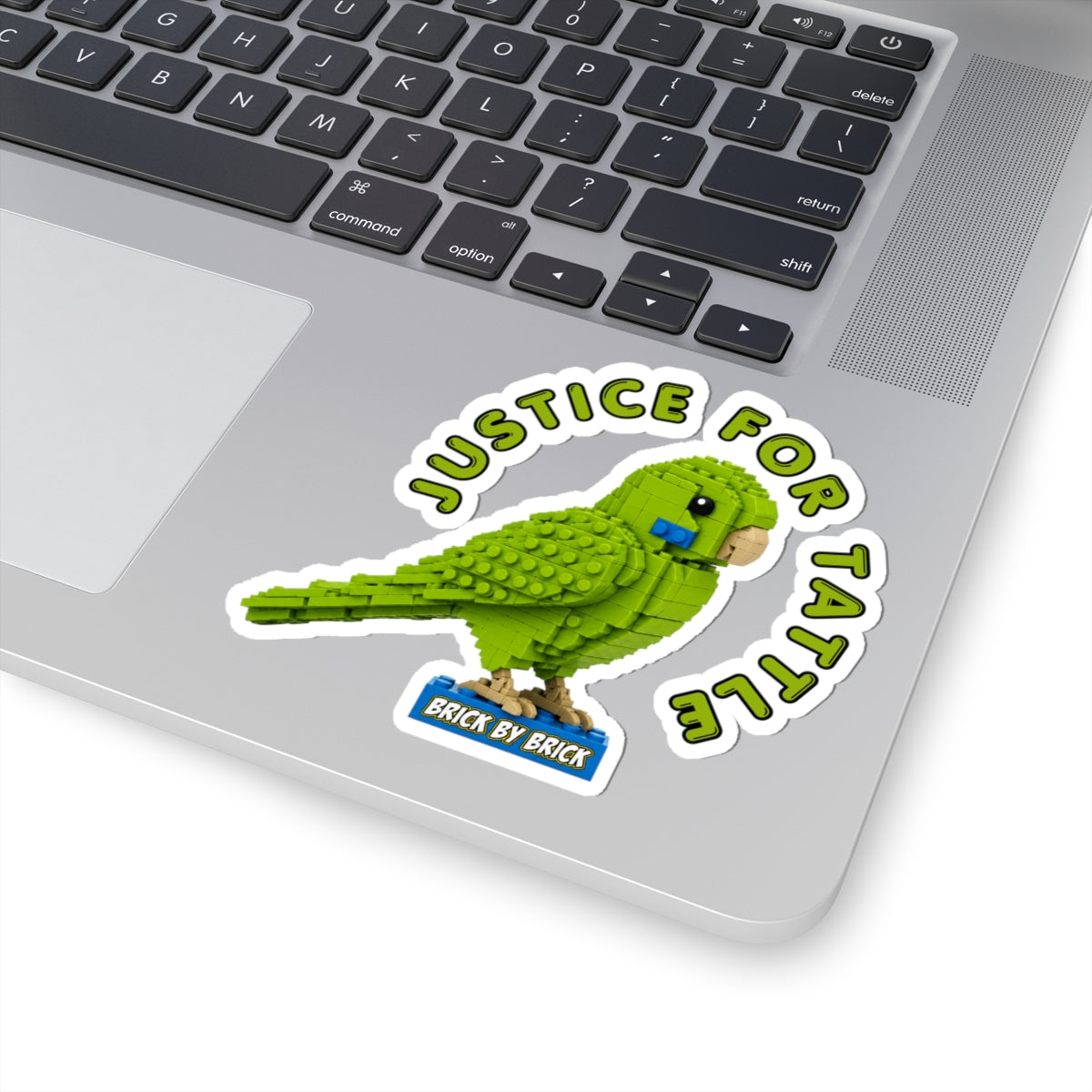 Justice for Tattle | Brick By Brick Parakeet Sticker | Support Small Business
