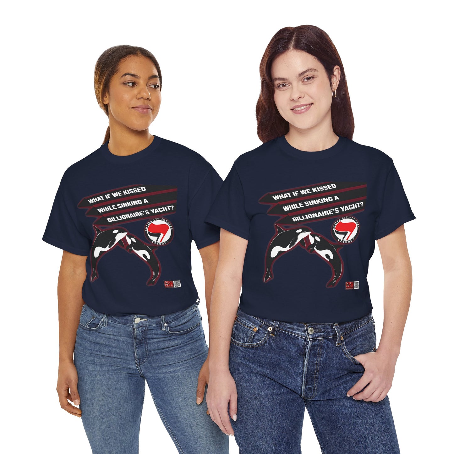Anti-Capitalist Protest Shirt | What If We Kissed While Sinking a Billionaire's Yacht