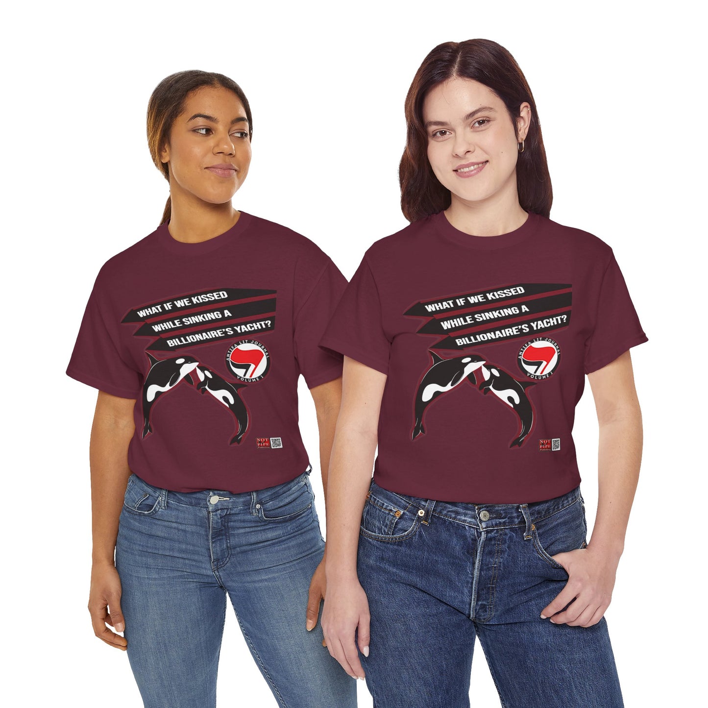 Anti-Capitalist Protest Shirt | What If We Kissed While Sinking a Billionaire's Yacht