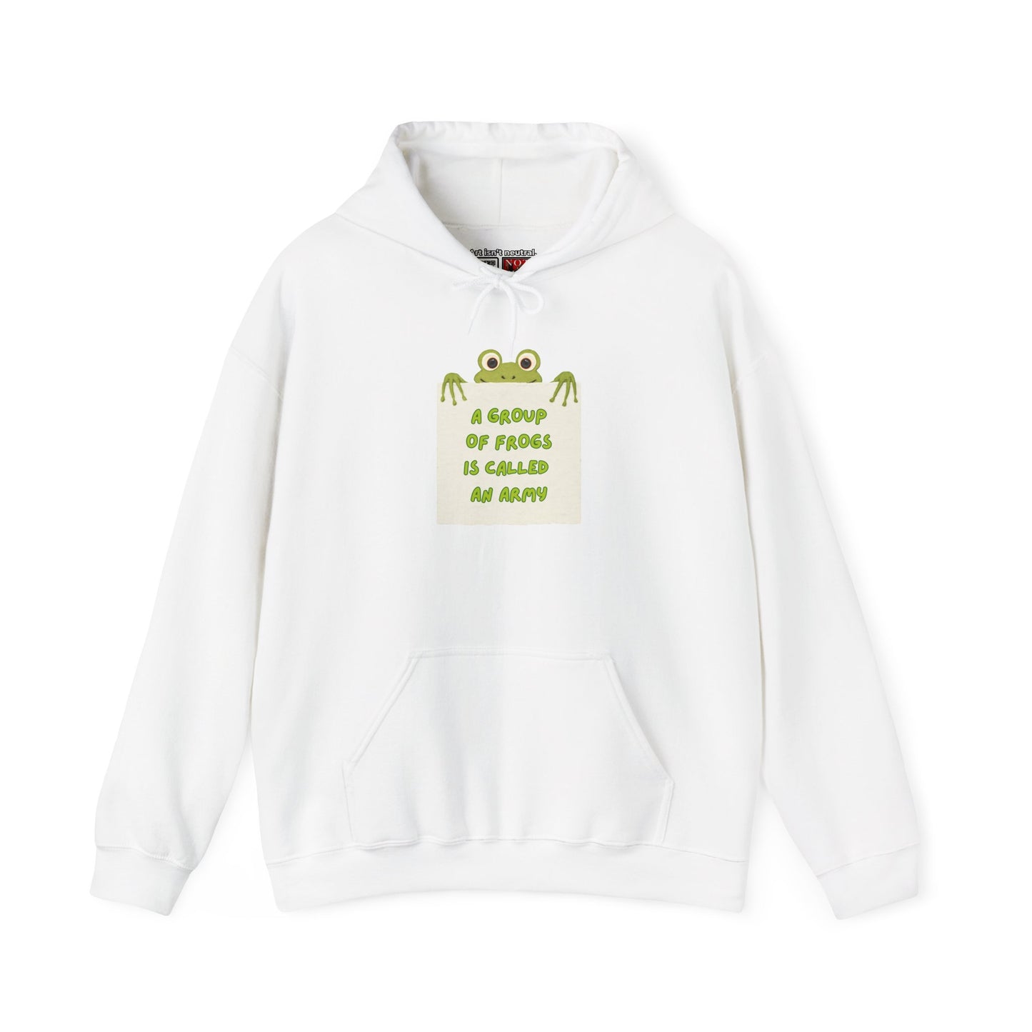 Frog Protest Hoodie | A Group of Frogs is Called an Army Hoodie