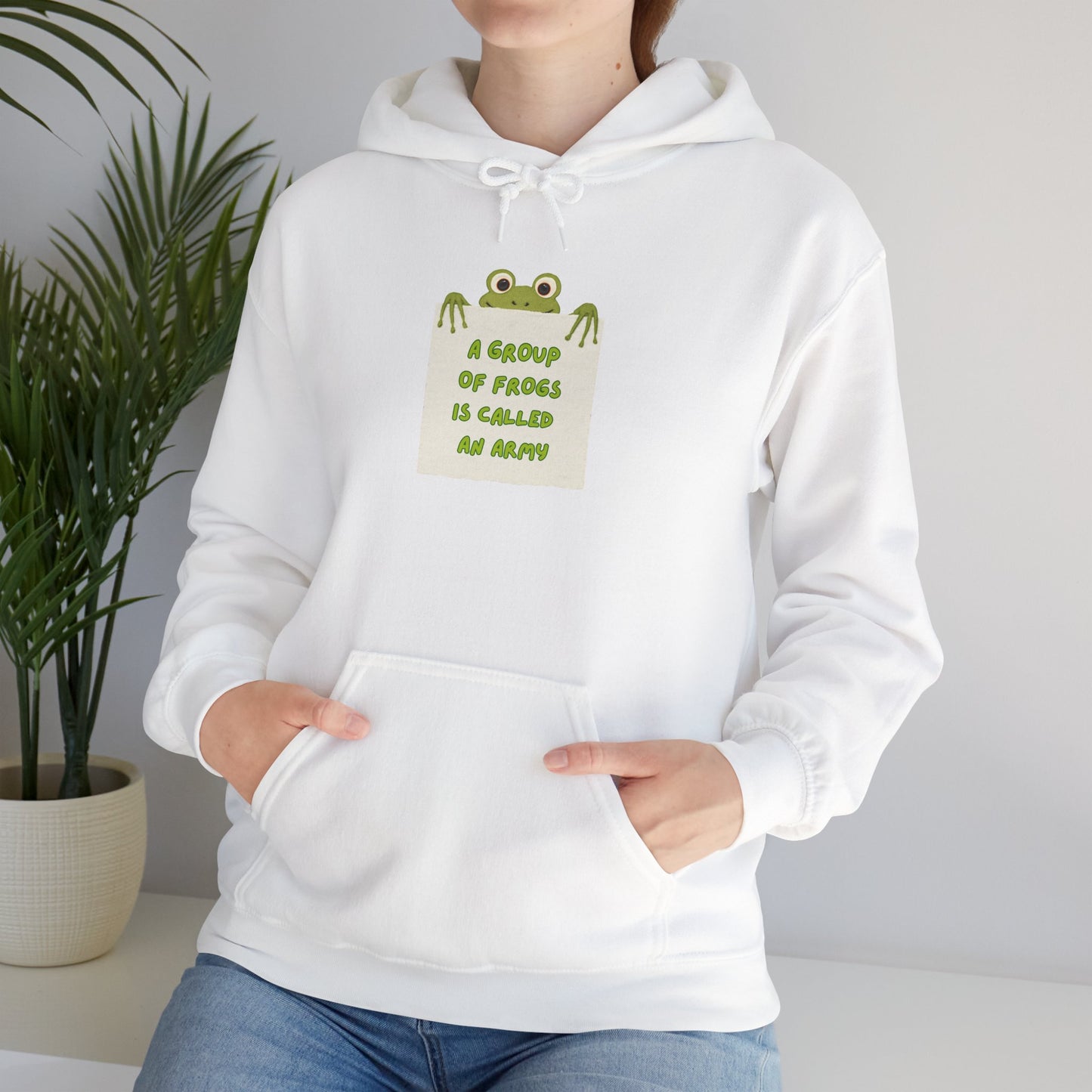 Frog Protest Hoodie | A Group of Frogs is Called an Army Hoodie
