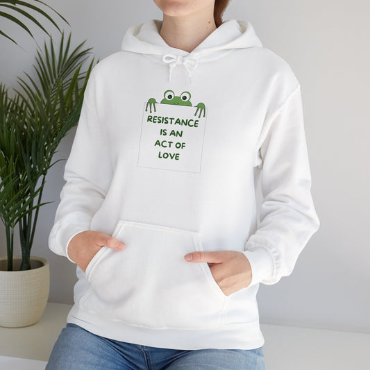 Frog Protest Hoodie | Resistance Is an Act of Love Hoodie
