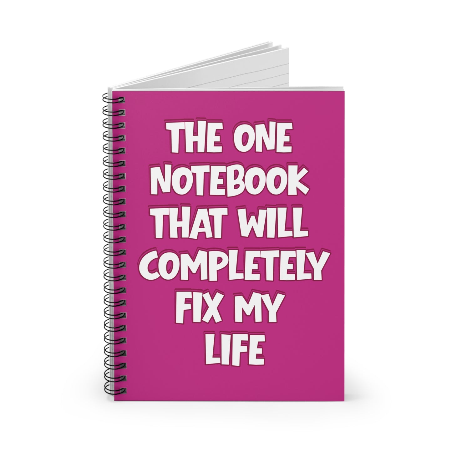 The One Notebook That Will Completely Fix My Life – Funny Self-Help Parody Journal