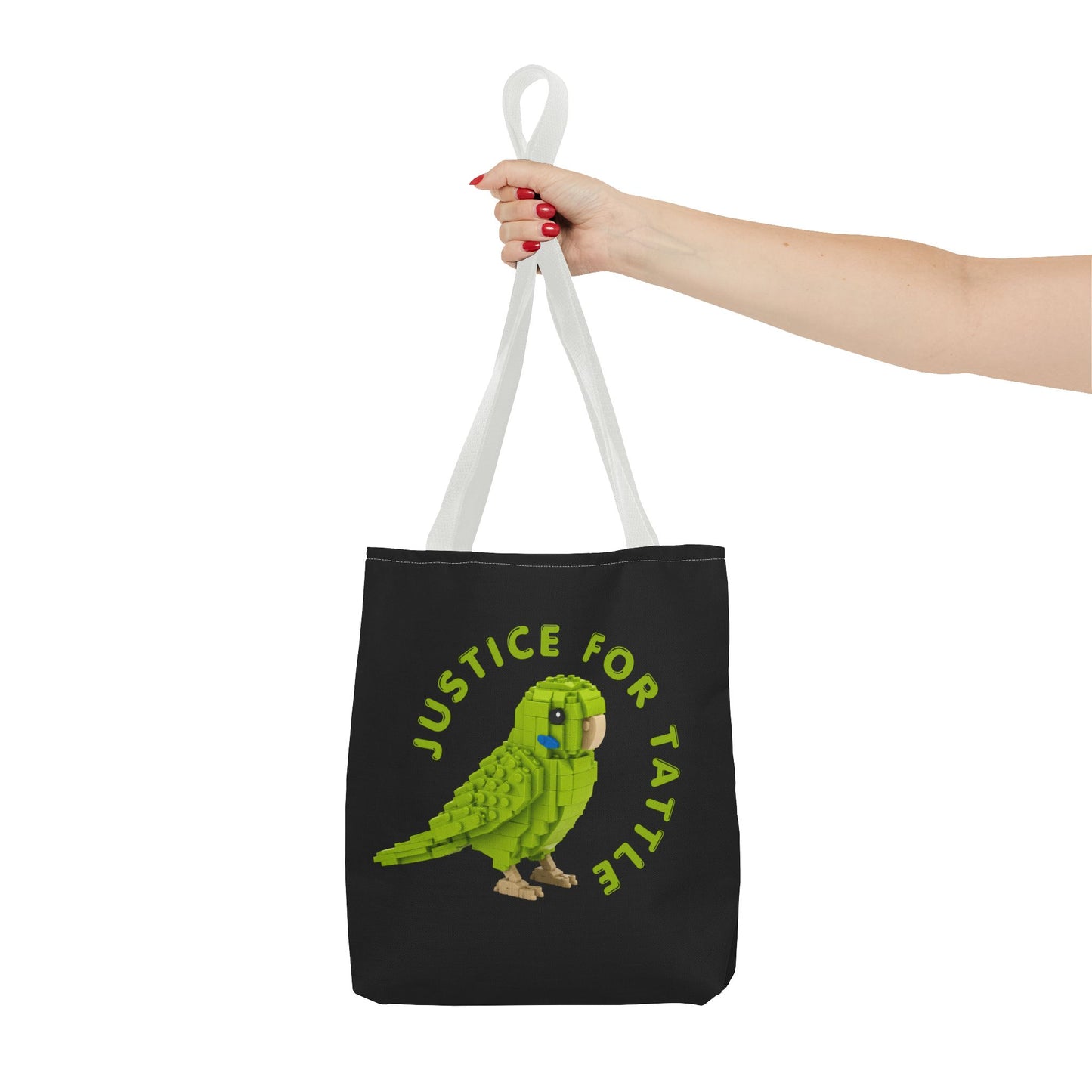 Justice for Tattle | Brick By Brick Parakeet Tote Bag | Support Small Business