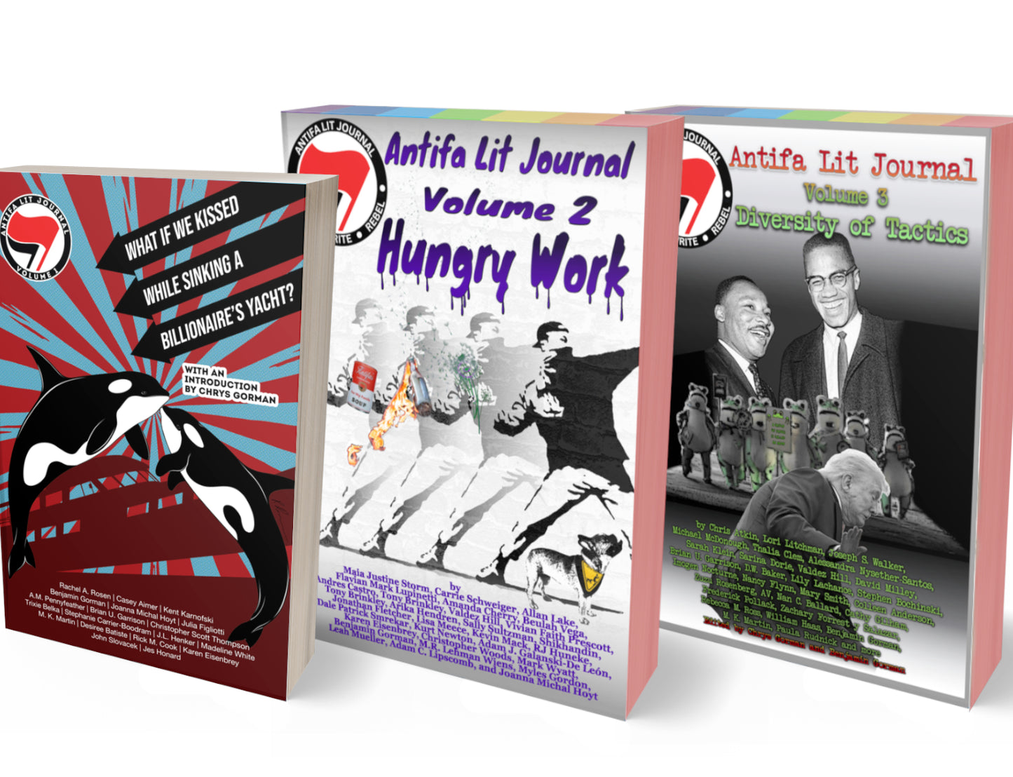 Antifa Lit Journal, Volumes 1, 2, and 3 with a 20% Discount