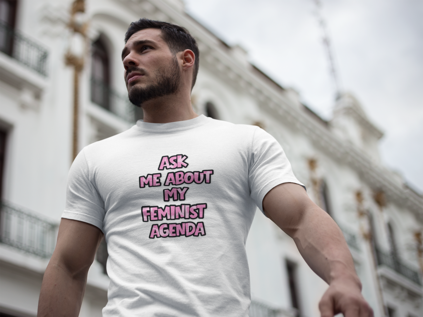 Feminist Graphic Tee — Ask Me About My Feminist Agenda