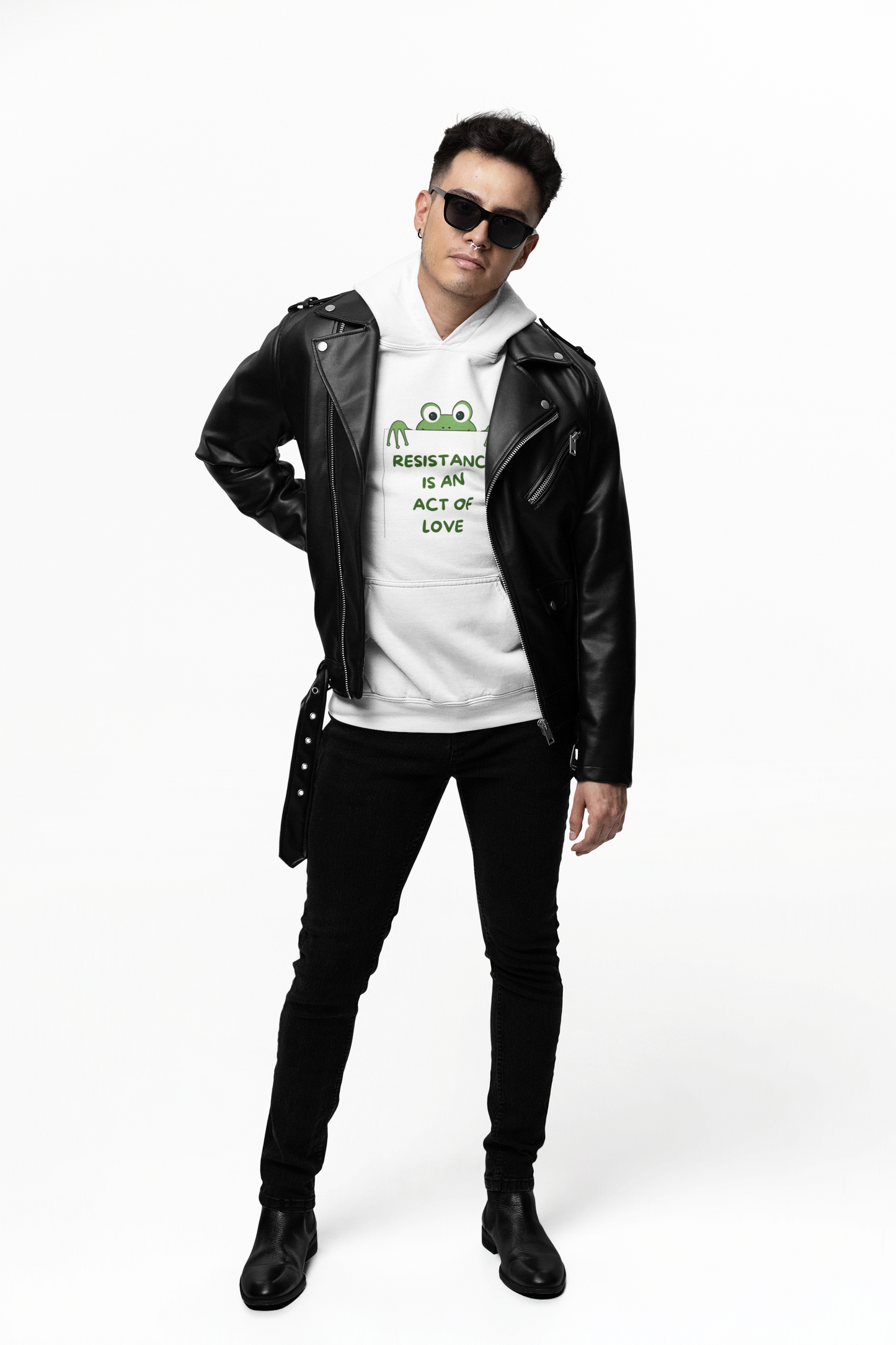 Frog Protest Hoodie | Resistance Is an Act of Love Hoodie