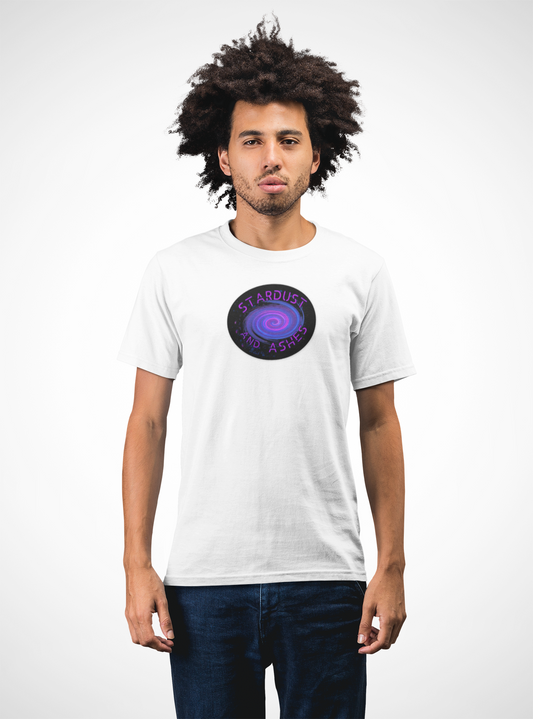Stardust and Ashes Sci-Fi T-Shirt – Space Mechs & Galactic Warfare Tee