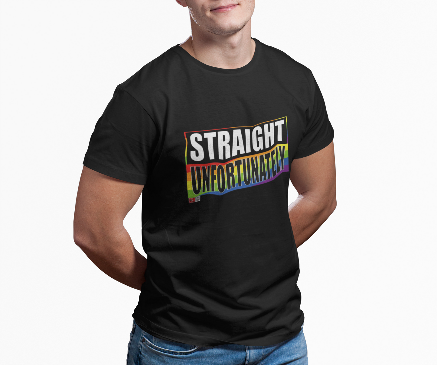 LGBTQ+ Humor Shirt | Straight Unfortunately Unisex Tee