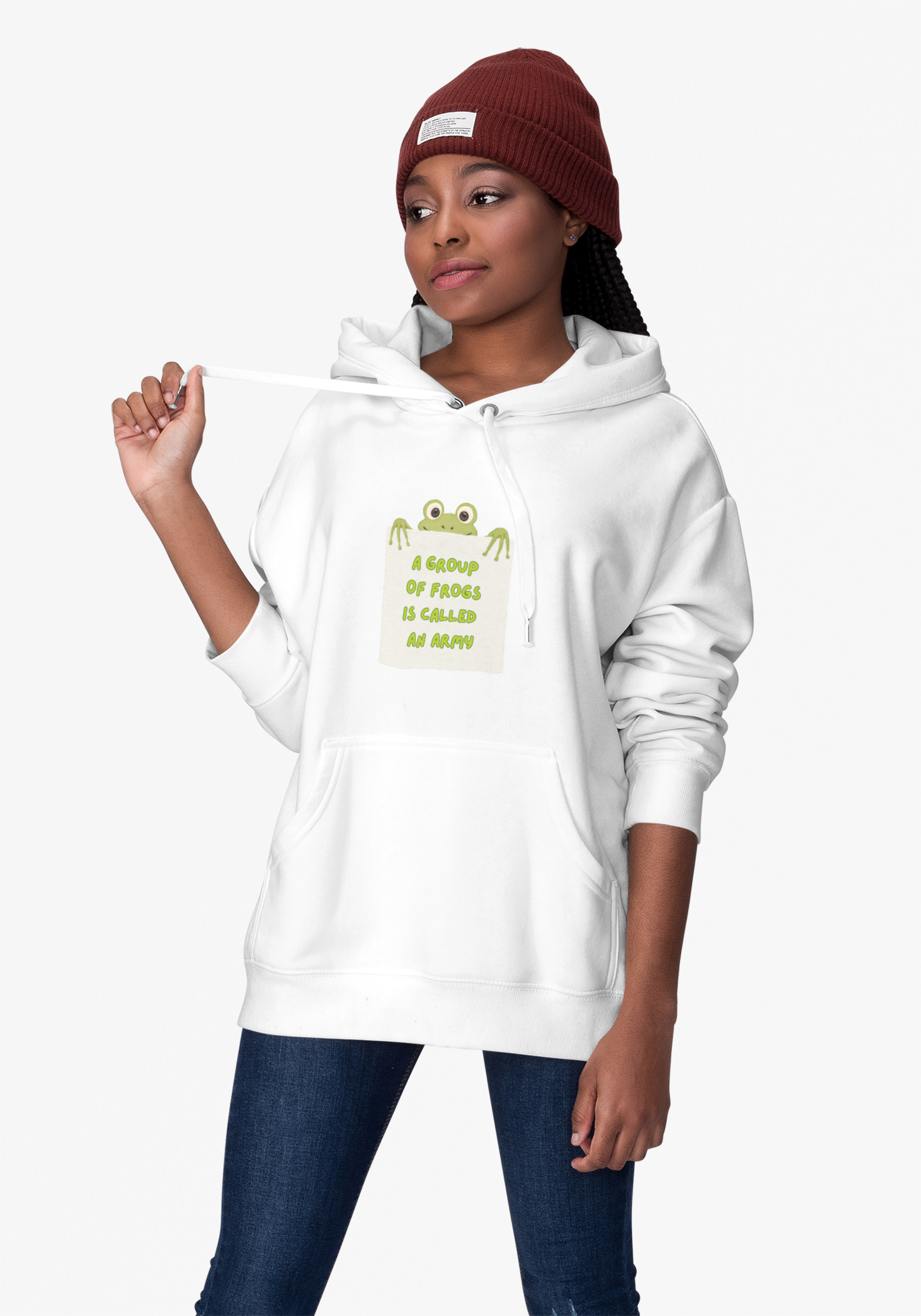 Frog Protest Hoodie | A Group of Frogs is Called an Army Hoodie
