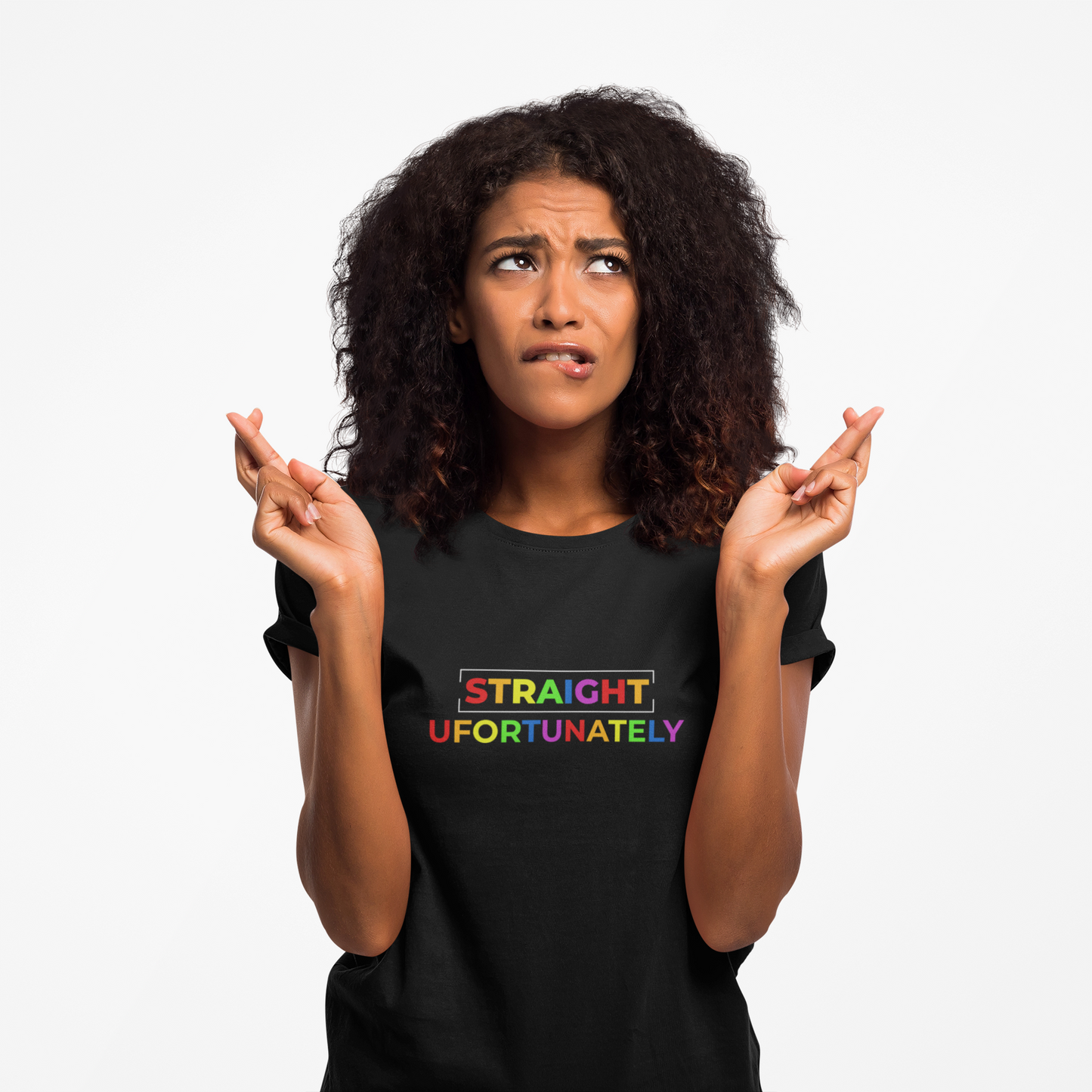 LGBTQ+ Humor Shirt | Straight Unfortunately Unisex Tee